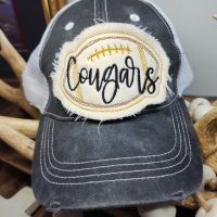 Hat Patch Cougars Football In the Hoop Embroidery